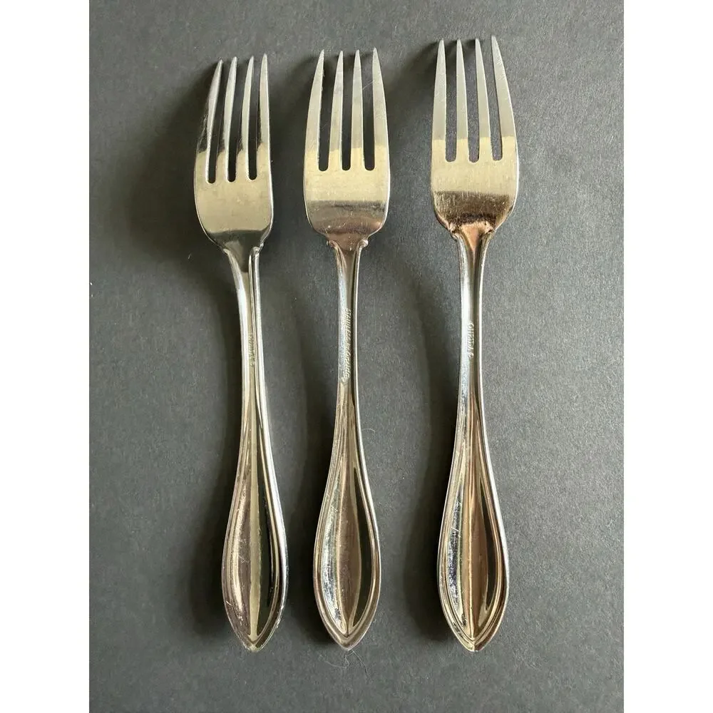 Oneida Arbor American Harmony Dinner Forks Set of 3 Stainless Flatware